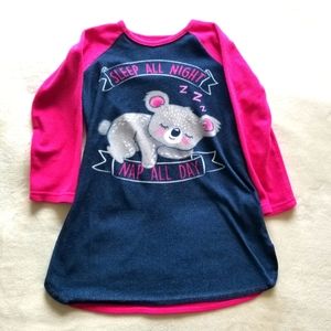 Wonder Nation Girls Pajama Dress Size 6-6x